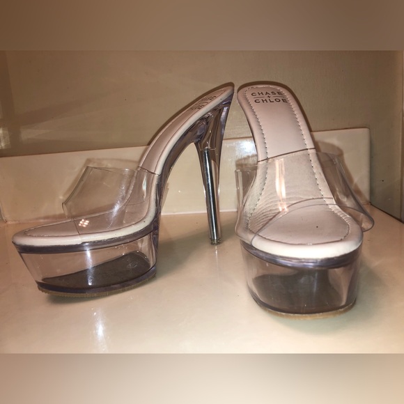 Clear 🤍 Sexy Platform high heeled Stilettos - Picture 8 of 14